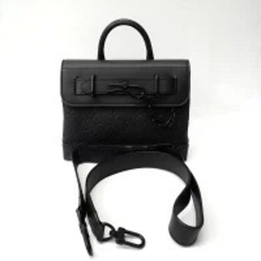 Louis Vuitton handbag Monogram Taurillon Steamer Black